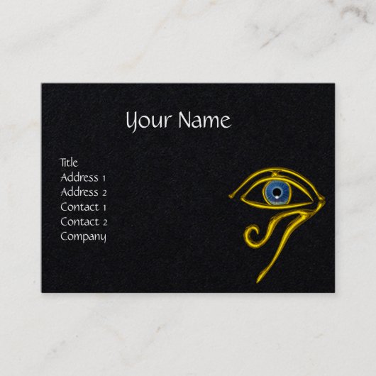 BLUE TALISMAN HORUS EYE Divinity Black Paper Visitekaartje (Voorkant)
