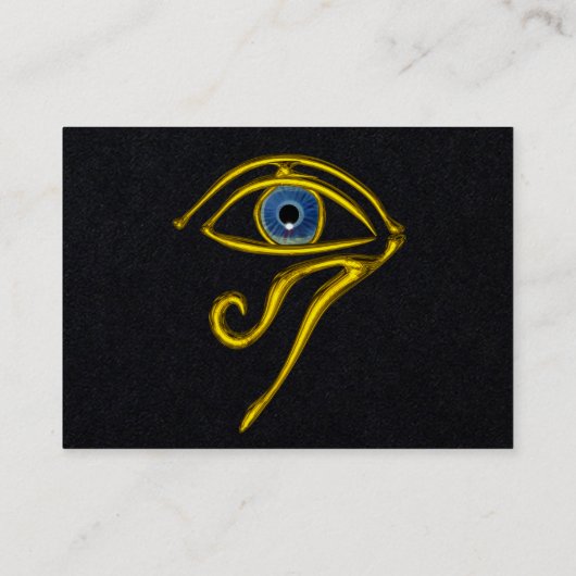 BLUE TALISMAN HORUS EYE Divinity Black Paper Visitekaartje (Achterkant)