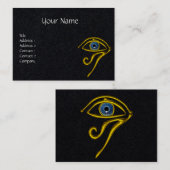 BLUE TALISMAN HORUS EYE Divinity Black Paper Visitekaartje (Voorkant / Achterkant)