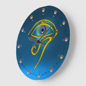 BLUE TALISMAN Horus Eye, Turquoise Blauwgroen Grote Klok (Hoek)