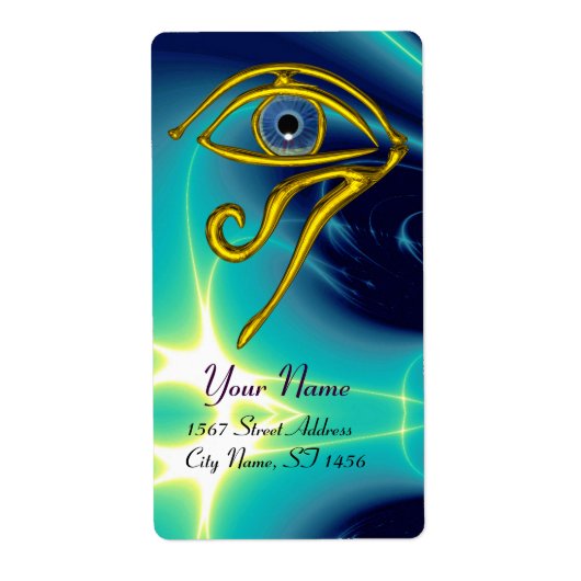 BLUE TALISMAN Horus Eye Turquoise Etiket (Voorkant)