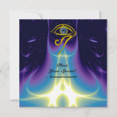 BLUE TALISMAN, Horus Eye, White Paarse Fractals Kaart (Achterkant)