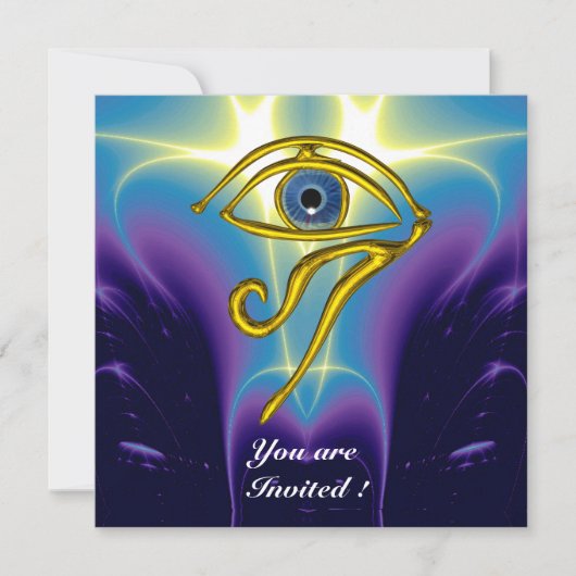 BLUE TALISMAN, Horus Eye, White Paarse Fractals Kaart (Voorkant)
