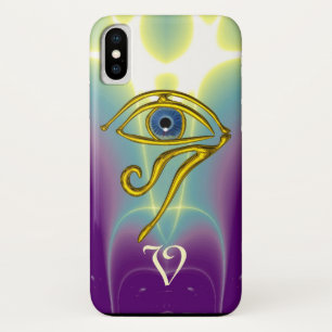 BLUE TALISMAN MONOGRAM Blauwgroen, Paars wit Case-Mate iPhone Case