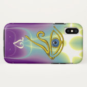 BLUE TALISMAN MONOGRAM Blauwgroen, Paars wit Case-Mate iPhone Case (Achterkant (horizontaal))