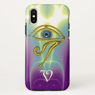 BLUE TALISMAN MONOGRAM Blauwgroen, Paars wit Case-Mate iPhone Case