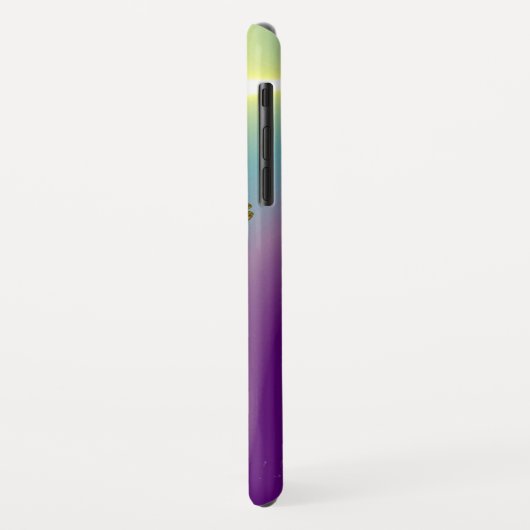 BLUE TALISMAN MONOGRAM Blauwgroen, Paars wit Case-Mate iPhone Case (Achterkant/links)