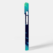 BLUE TALISMAN MONOGRAM Blauwgroen, Turquase White Case-Mate iPhone Case (Achterkant / Links)