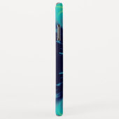 BLUE TALISMAN MONOGRAM Blauwgroen, Turquoise White Case-Mate iPhone Case (Achterkant/rechts)