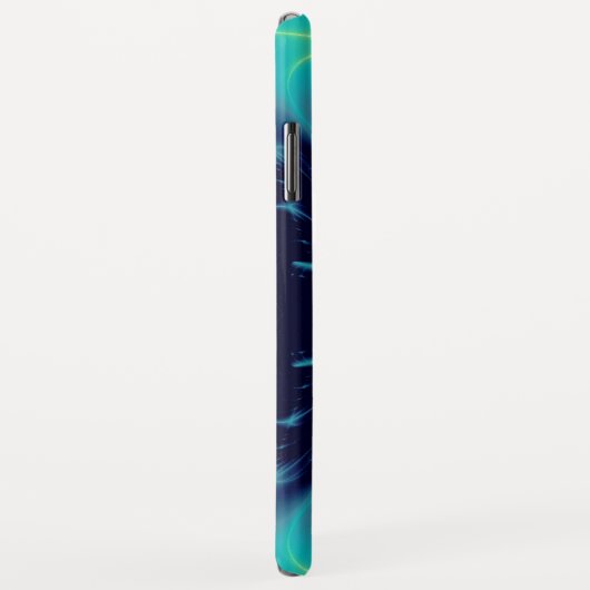 BLUE TALISMAN MONOGRAM Blauwgroen, Turquoise White Case-Mate iPhone Case (Achterkant/rechts)