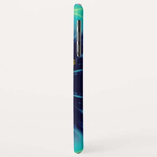 BLUE TALISMAN MONOGRAM Blauwgroen, Turquoise White Case-Mate iPhone Case (Achterkant/links)