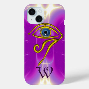 BLUE TALISMAN MONOGRAM Pink Fuchsia Paars iPhone 15 Case
