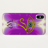 BLUE TALISMAN MONOGRAM Pink Fuchsia Paars Case-Mate iPhone Case (Achterkant (horizontaal))