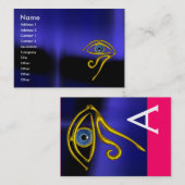 BLUE TALISMAN MONOGRAM zwart geel roze Visitekaartje (Voorkant / Achterkant)