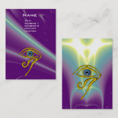 BLUE TALISMAN, paars violet wit roze geel Visitekaartje (Voorkant / Achterkant)