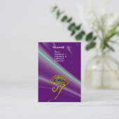 BLUE TALISMAN, paars violet wit roze geel Visitekaartje (Staand voorkant)
