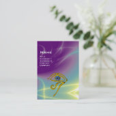 BLUE TALISMAN, paars violet wit roze geel Visitekaartje (Staand voorkant)