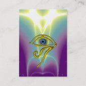 BLUE TALISMAN, paars violet wit roze geel Visitekaartje (Achterkant)