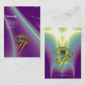 BLUE TALISMAN, paars violet wit roze geel Visitekaartje (Voorkant / Achterkant)