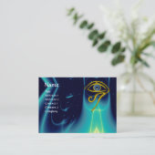 BLUE TALISMAN, paars wit Visitekaartje (Staand voorkant)