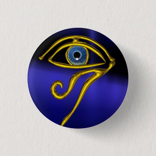 Blue Talisman Ronde Button 3,2 Cm (Voorkant)