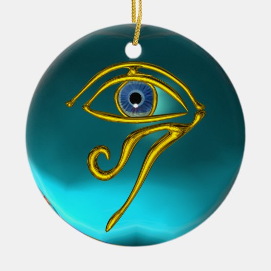 BLUE TALISMAN, Sapphire Aquamarine Keramisch Ornament (Voorkant)