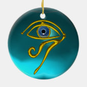 BLUE TALISMAN, Sapphire Aquamarine Keramisch Ornament (Achterkant)
