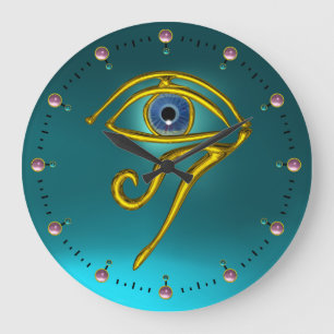 BLUE TALISMAN , Turquoise Blauwgroen Grote Klok