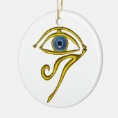 BLUE TALISMAN, White Keramisch Ornament (Links)