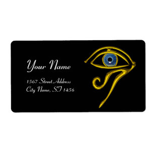 BLUE TALISMAN zwart Etiket