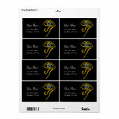 BLUE TALISMAN zwart Etiket (Full Sheet)