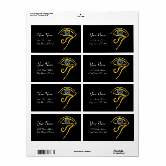 BLUE TALISMAN zwart Etiket (Full Sheet)