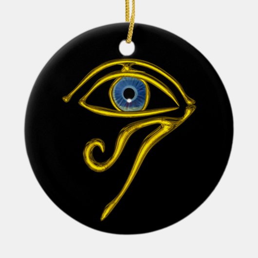 BLUE TALISMAN, zwart Keramisch Ornament (Voorkant)