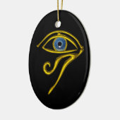 BLUE TALISMAN, zwart Keramisch Ornament (Links)
