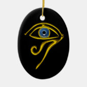 BLUE TALISMAN, zwart Keramisch Ornament (Voorkant)