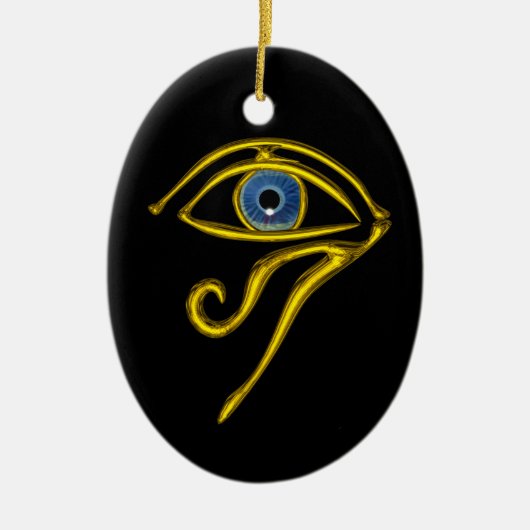 BLUE TALISMAN, zwart Keramisch Ornament (Voorkant)