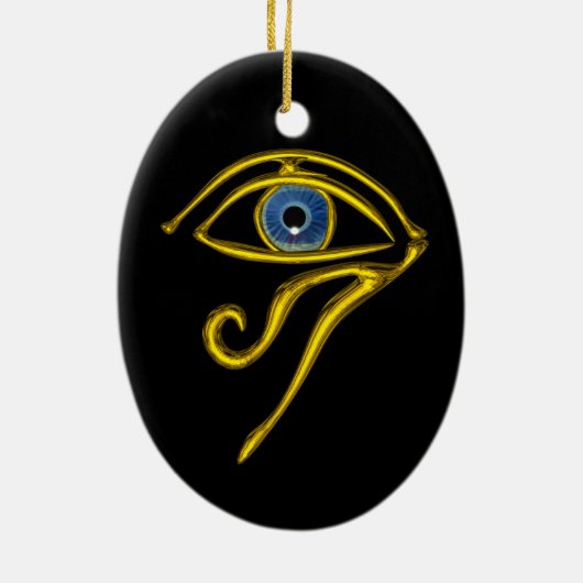 BLUE TALISMAN, zwart Keramisch Ornament (Achterkant)