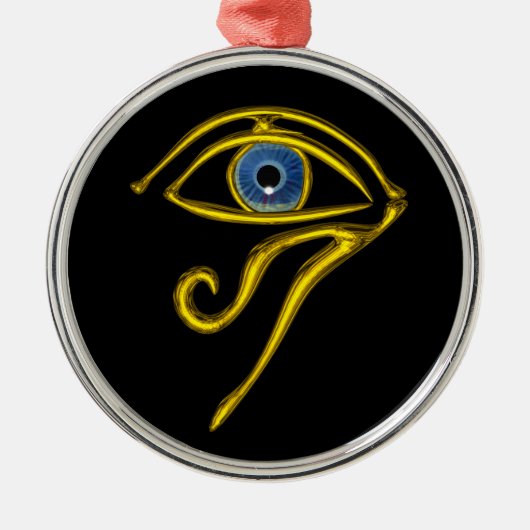 BLUE TALISMAN, zwart Metalen Ornament (Voorkant)