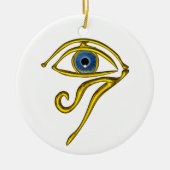 BLUE TALISMAN, zwart-wit Keramisch Ornament (Voorkant)