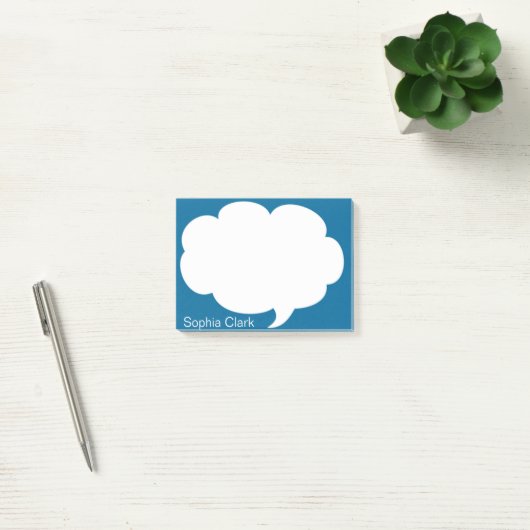 Blue Talk Bubble gerangschikt op maat Post-it® Notes (Kantoor)