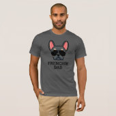 Blue Tan French Bulldog Frenchie Dog Dad T-Shirt (Voorkant volledig)