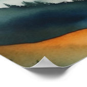 Blue Tan Mountain Scene Poster (Hoek)