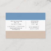 Blue Tan Psychotherapeut Euro Size Visitekaartje (Achterkant)