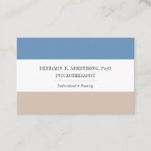 Blue Tan Psychotherapeut Euro Size Visitekaartje (Voorkant)