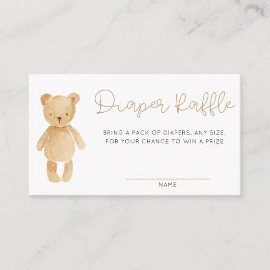 Blue Tan Teddy Bear Balloons Enclosure Kaart (Voorkant)