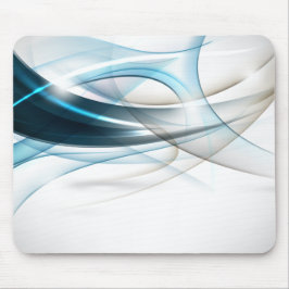 Blue-Tan Waves Mousepad Muismat