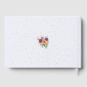 Blue Tangerine Floral Wedding Gastenboek (Achterkant)