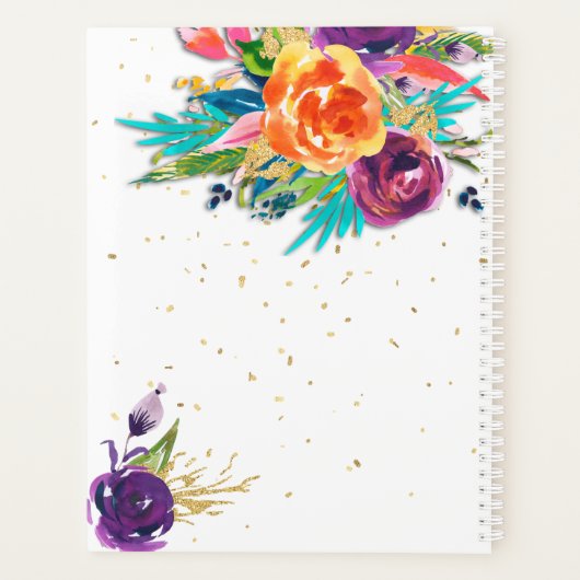 Blue Tangerine Floral Wedding Planner (Achterkant)