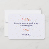 Blue Tangerine Floral zal je mijn Bridesmaid zijn Kaart (Achterkant)