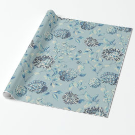 Blue Tansy Modern  botanische tuinbouw Cadeaupapier